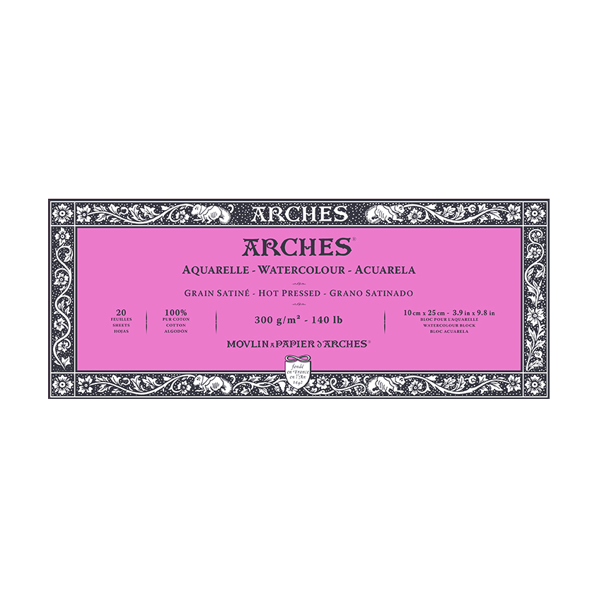 Акварелен блок ARCHES CP естествено бял 300 g/m² – 20 листа