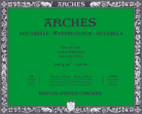 Акварелен блок ARCHES CP естествено бял 300 g/m² – 20 листа