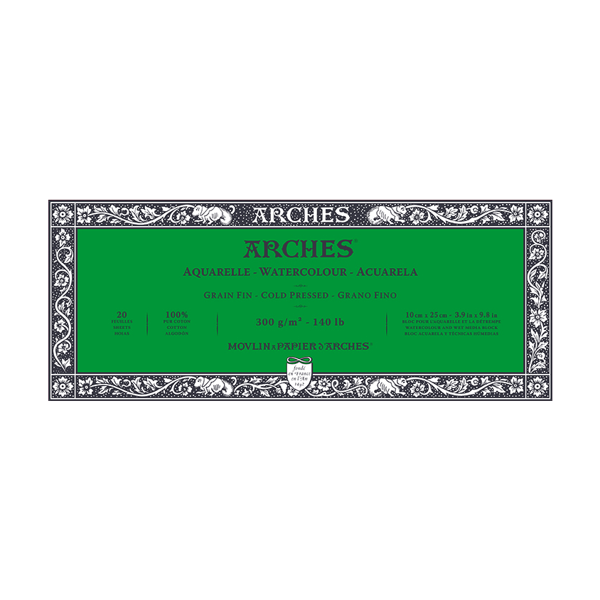 Акварелен блок ARCHES CP естествено бял 300 g/m² – 20 листа