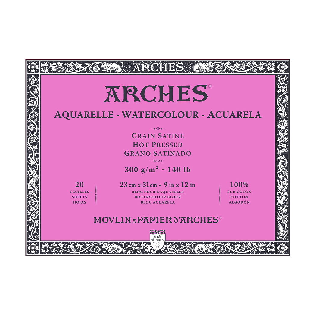Акварелен блок ARCHES HP естествено бял 300 g/m² – 20 листа
