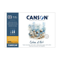 Акварелен блок CANSON Coton d'Art CP 300 g/m² 18 x 26 cm - 20 листа