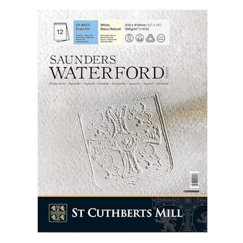 Акварелен блок CANSON Saunders Waterford CP бял 300 g/m² 23 x 31 cm - 12 листа