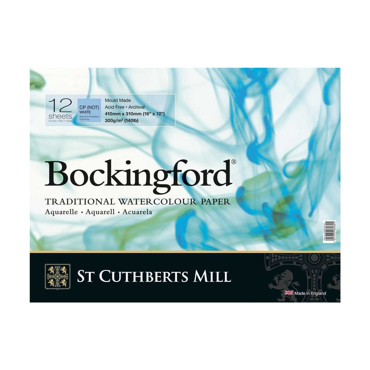 Акварелен блок CANSON St Cuthberts Bockingford 300 g/m² 12 листа със спирала 18 – 41 cm