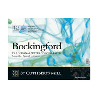 Акварелен блок CANSON St Cuthberts Bockingford 300 g/m² 12 листа със спирала 18 – 41 cm
