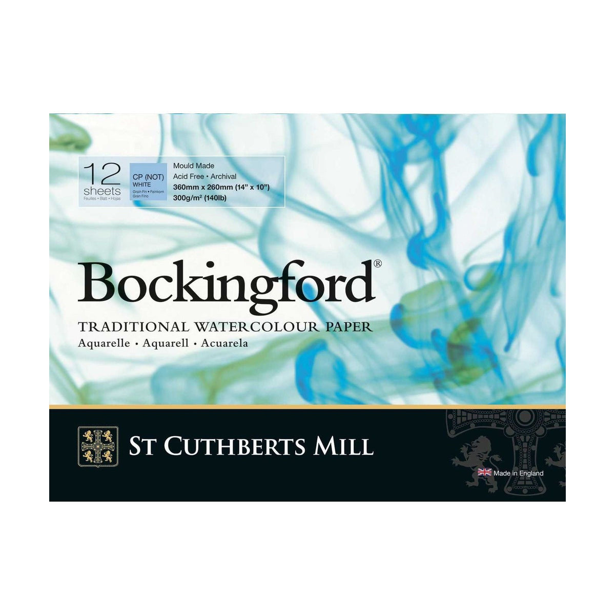 Акварелен блок CANSON St Cuthberts Bockingford CP бял 300 g/m² - 12 листа