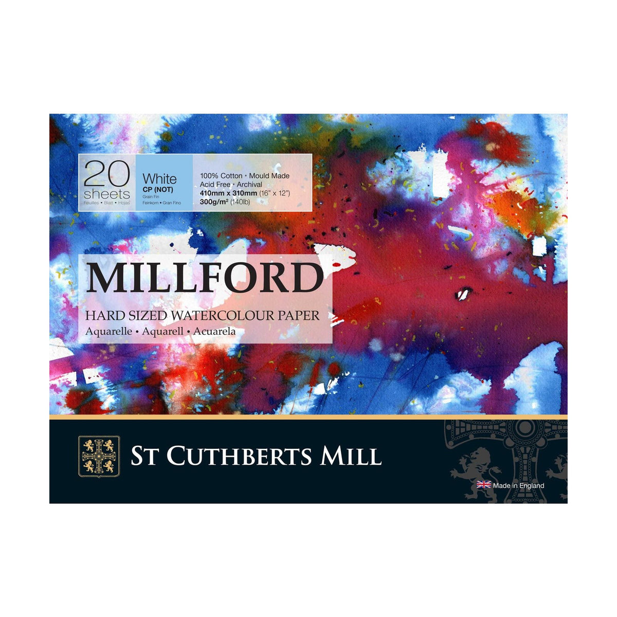 Акварелен блок CANSON St Cuthberts Millford фин релеф 300 g 20 листа – 31 до 41 cm
