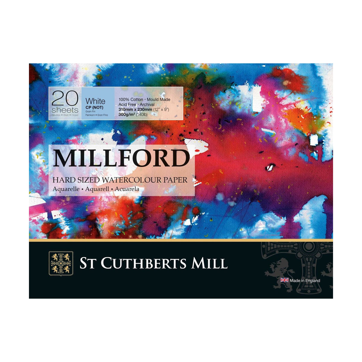 Акварелен блок CANSON St Cuthberts Millford фин релеф 300 g 20 листа – 31 до 41 cm