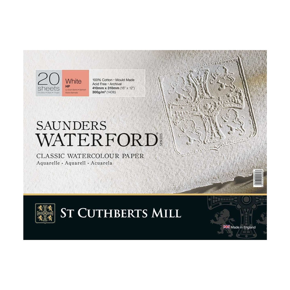Акварелен блок CANSON St Cuthberts Saunders HP 300 g/m² 20 листа – 26 x 51 cm