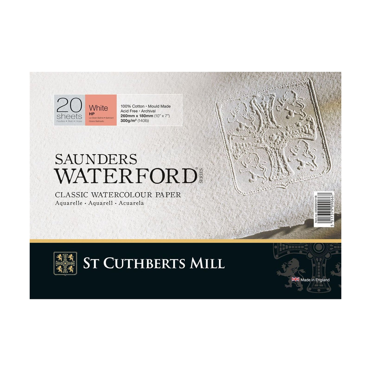 Акварелен блок CANSON St Cuthberts Saunders HP 300 g/m² 20 листа – 26 x 51 cm