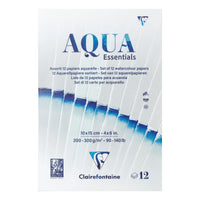 Акварелен блок CLAIREFONTAINE Aqua Essentials 200 до 300 g/m² 10 – 24 cm - 12 листа