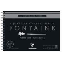 Акварелен блок Clairefontaine Fontaine CP черен 300 g/m² 19 x 26 cm - 12 листа