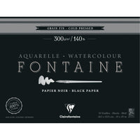 Акварелен блок CLAIREFONTAINE Fontaine CP черен 300 g/m2 48,3 x 63,5 cm - 12 листа