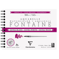Акварелен блок CLAIREFONTAINE Fontaine CP екстра бял 300 g 18 x 24 cm - 12 листа