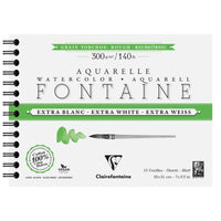 Акварелен блок CLAIREFONTAINE Fontaine екстра бял 300 g/m² 18 x 24 cm - 12 листа