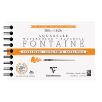 Акварелен блок CLAIREFONTAINE Fontaine HP екстра бял 300 g/m² 12 x 18 cm - 12 листа