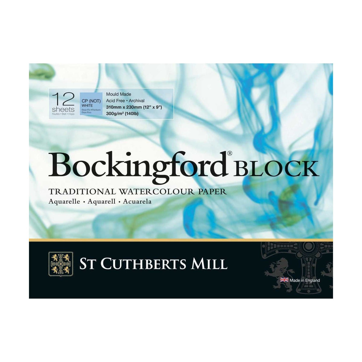 Акварелен блок St Cuthberts Mill Bockingford CP бял 300 g/m² 12 листа – 31 – 41 cm