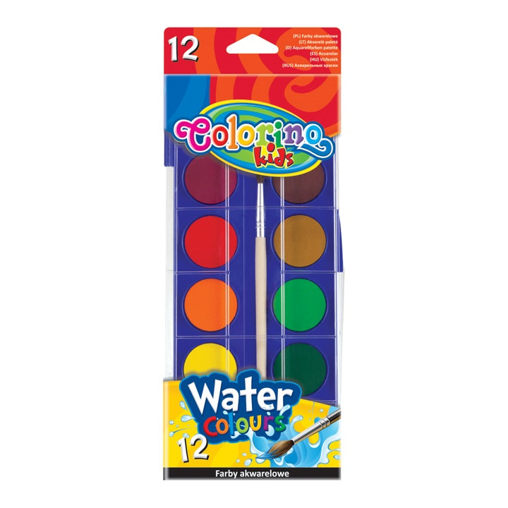 Акварели с четка Colorino 12 бр. — изображение 1