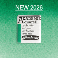 Акварелна боя Schmincke AKADEMIE 1/2 ваничка - Golden pink – 555 Листно зелено