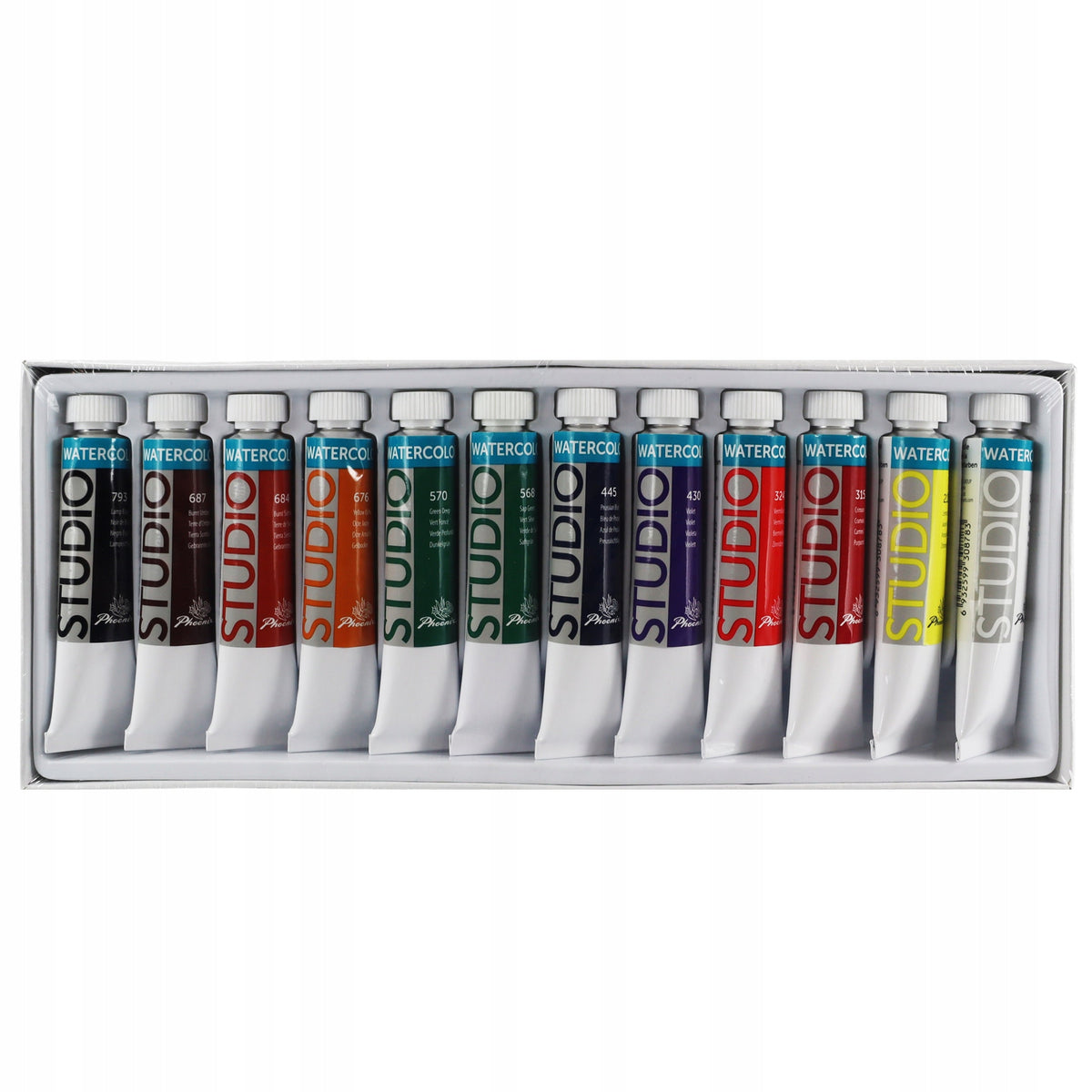Акварелни бои Phoenix - комплект 12 x 12 ml