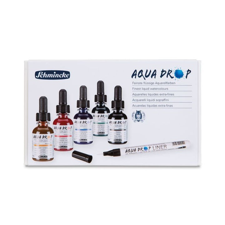 Акварелни бои Schmincke AQUA DROP - комплект 5 x 30 ml + лайнер — изображение 1
