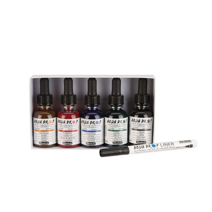 Акварелни бои Schmincke AQUA DROP - комплект 5 x 30 ml + лайнер — изображение 2