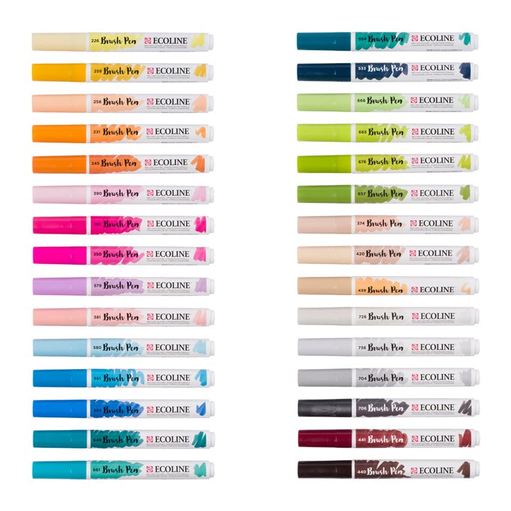 Акварелни химикалки Ecoline Brush Pen 30 бр. — изображение 3