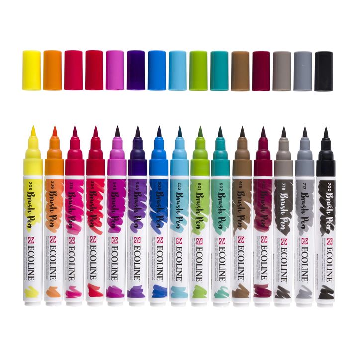 Акварелни писалки ECOLINE BRUSH PEN 15 бр. — изображение 2