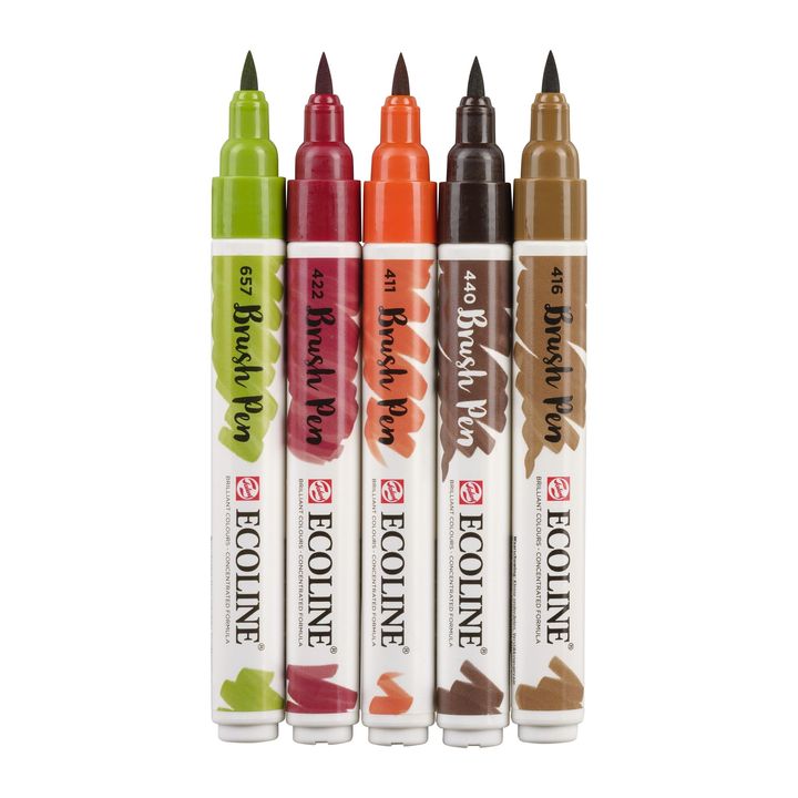 Акварелни писалки Ecoline Brush Pen Autumn — изображение 3