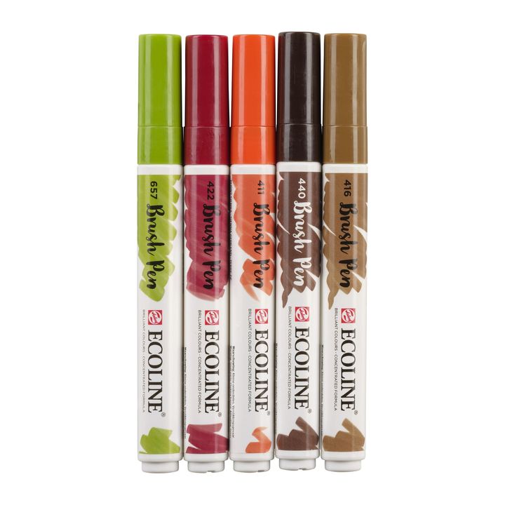 Акварелни писалки Ecoline Brush Pen Autumn — изображение 5
