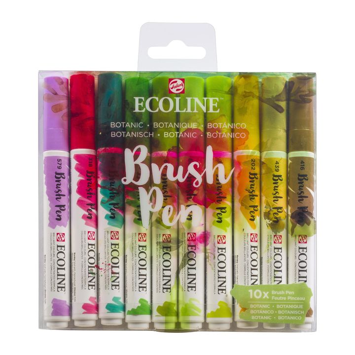 Акварелни писалки Ecoline Brush Pen Botanic — изображение 1