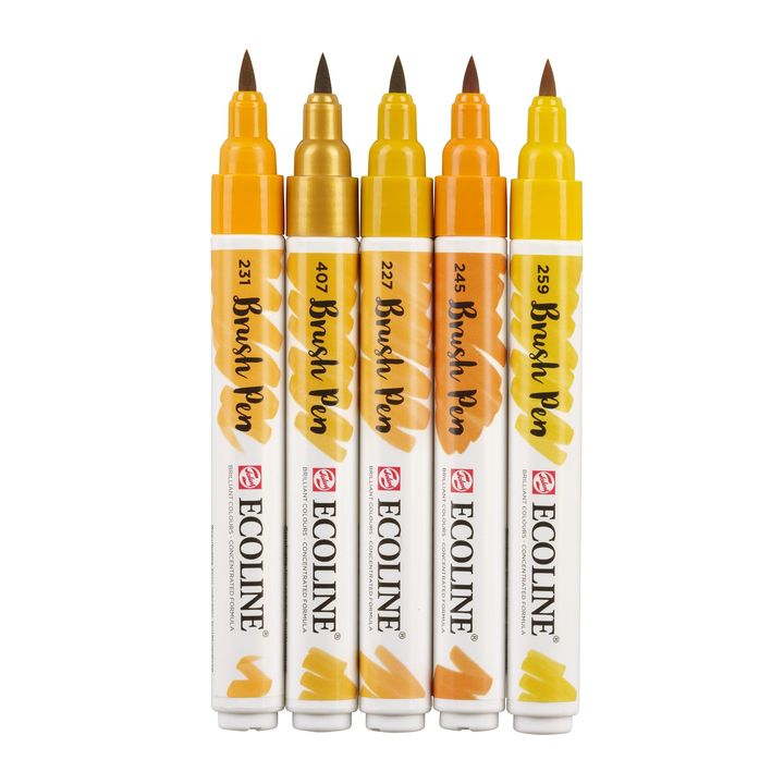 Акварелни писалки Ecoline Brush Pen Earth — изображение 3