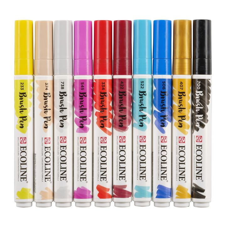Акварелни писалки Ecoline Brush Pen Fashion — изображение 5