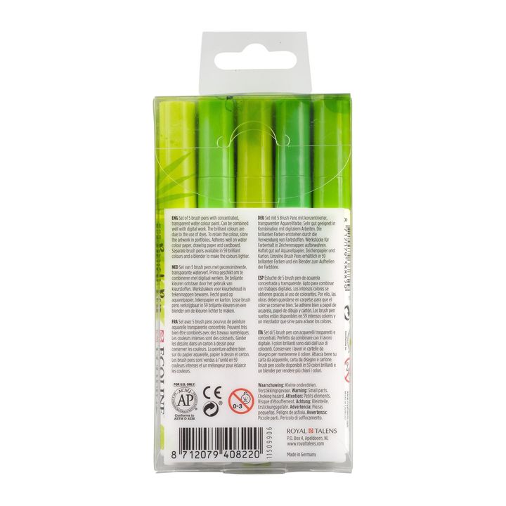 Акварелни писалки Ecoline Brush Pen Green — изображение 2