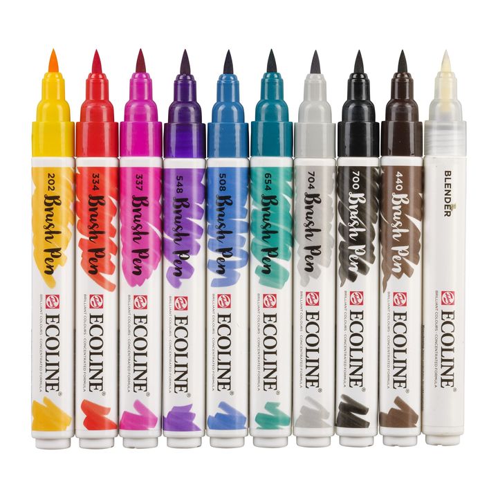 Акварелни писалки Ecoline Brush Pen Hand Lettering — изображение 3