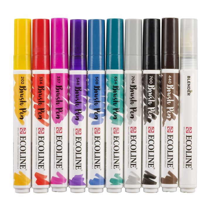 Акварелни писалки Ecoline Brush Pen Hand Lettering — изображение 5