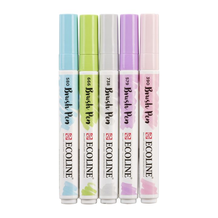 Акварелни писалки Ecoline Brush Pen Pastel — изображение 5