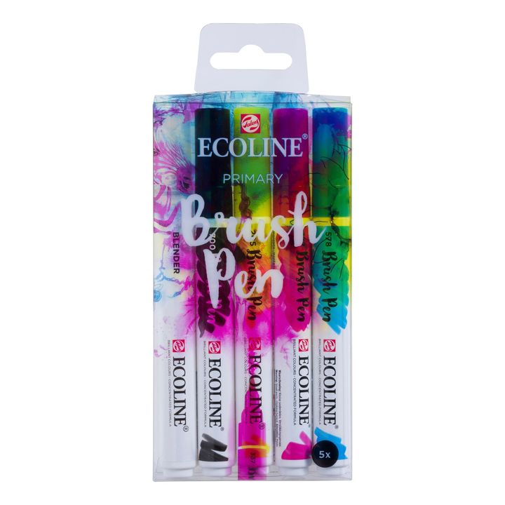 Акварелни писалки Ecoline Brush Pen Primary — изображение 1