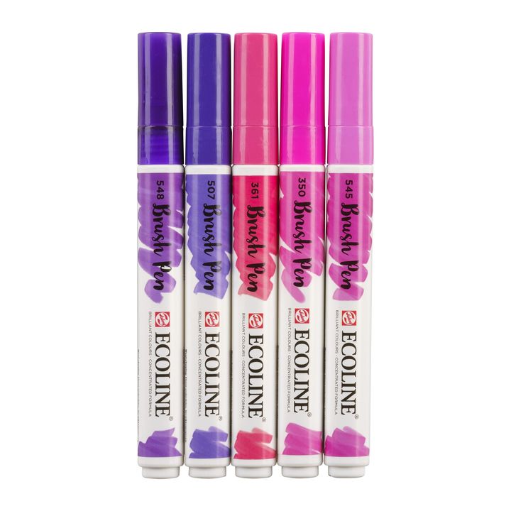 Акварелни писалки Ecoline Brush Pen Violet — изображение 5