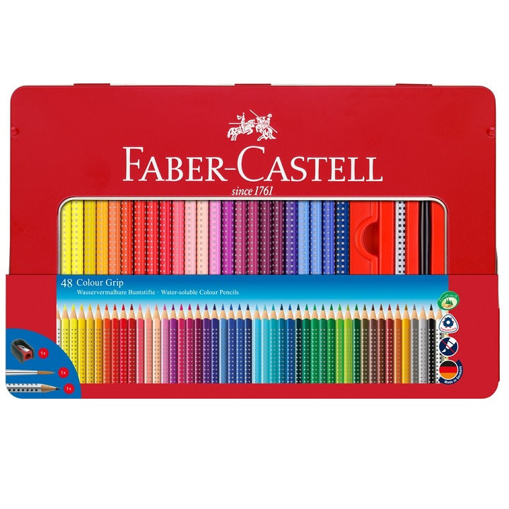 Акварелни цветни моливи Faber-Castell / Grip комплект от 48 цвята — изображение 1