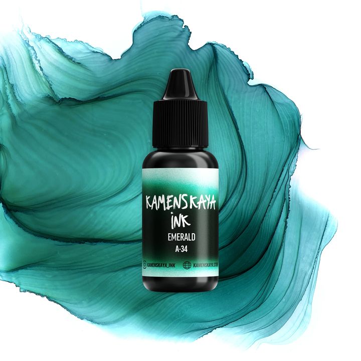 Алкохолно мастило KAMENSKAYA A-LINE 15ml - A-34 изумруд