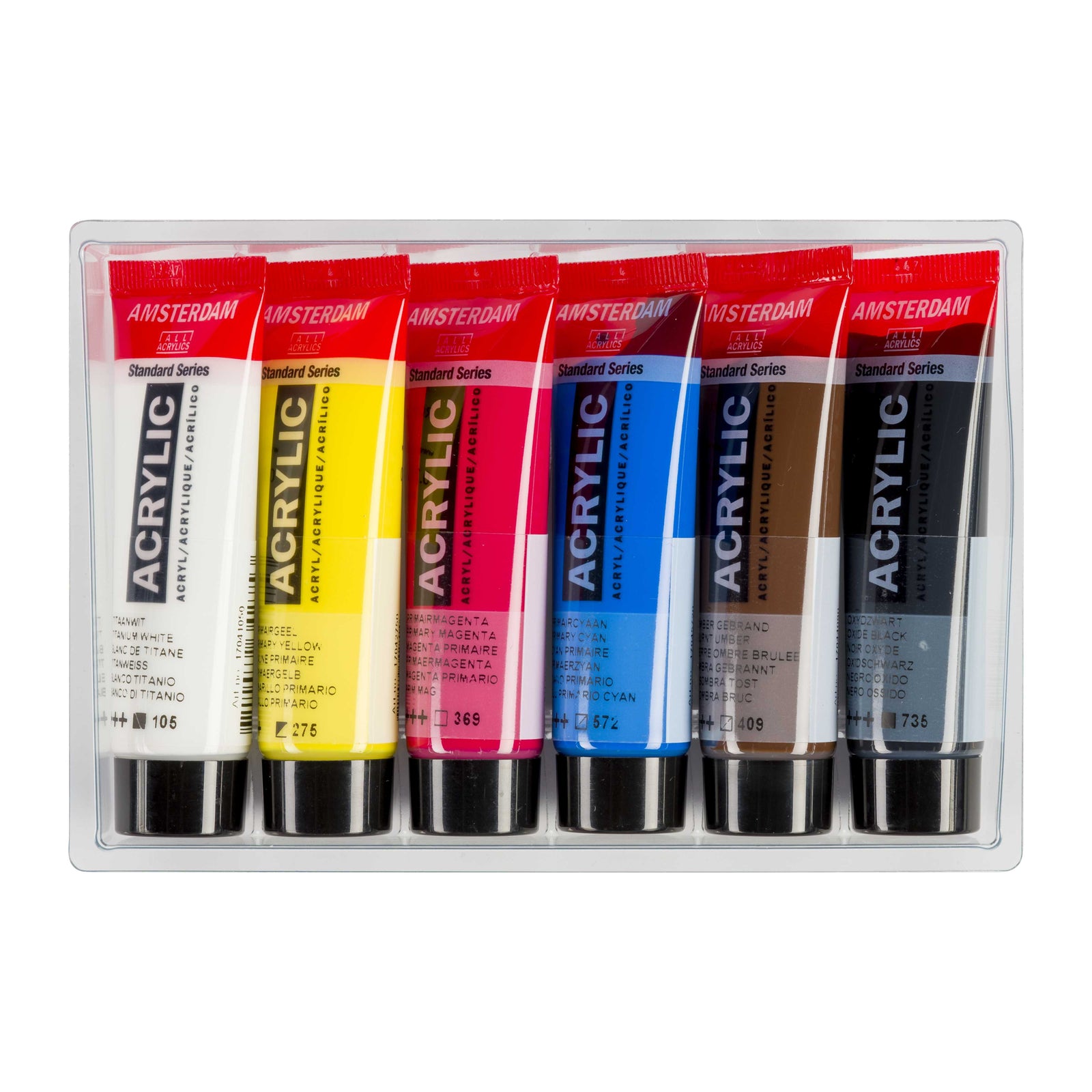 ROYAL TALENS Amsterdam комплект акрилни бои Primary 6 x 20 ml