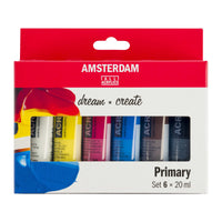 ROYAL TALENS Amsterdam комплект акрилни бои Primary 6 x 20 ml