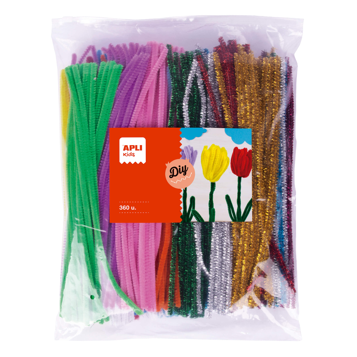 APLI пухкави телчета за моделиране Jumbo pack – 360 бр., микс цветове
