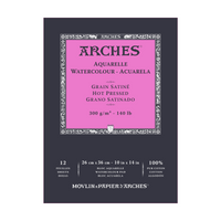 ARCHES акварелен блок гладък HP натурално бял 300 g/m² A5 – A3 - 12 листа