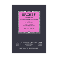 ARCHES акварелен блок гладък HP натурално бял 300 g/m² A5 – A3 - 12 листа
