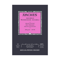 ARCHES акварелен блок гладък HP натурално бял 300 g/m² A5 – A3 - 12 листа