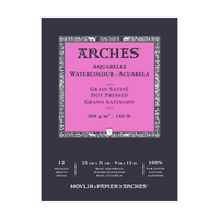 ARCHES акварелен блок гладък HP натурално бял 300 g/m² A5 – A3 - 12 листа