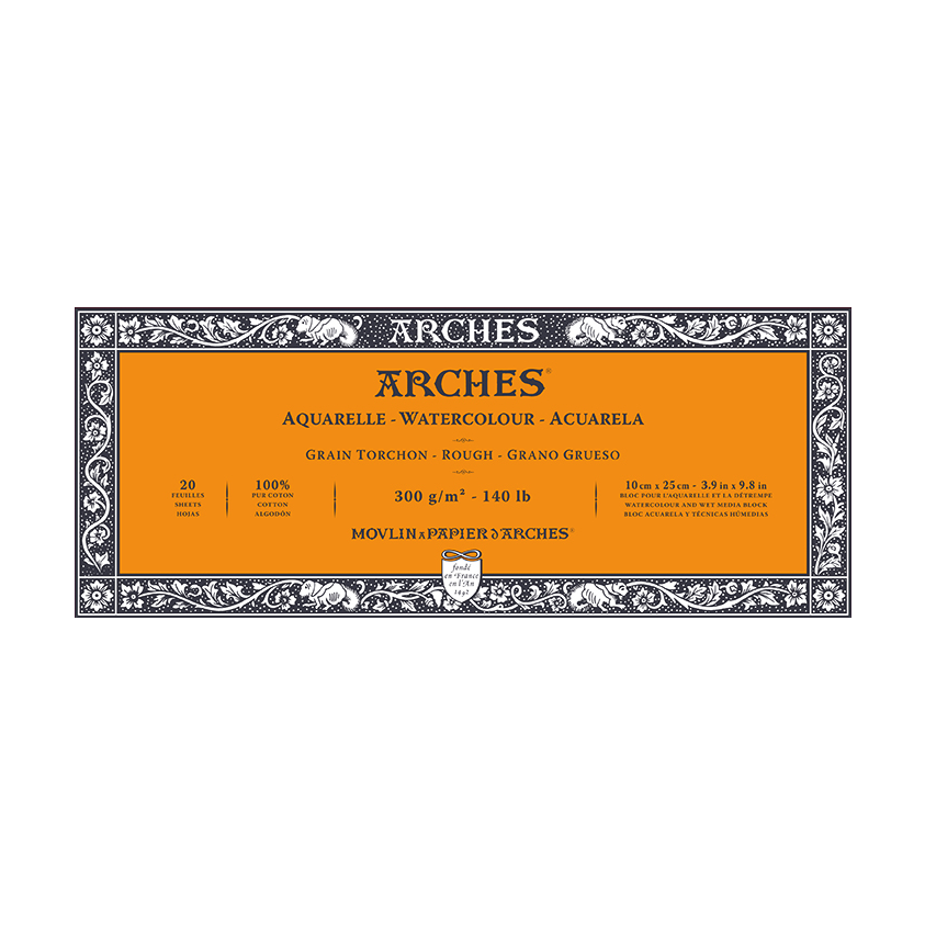 ARCHES акварелен блок Rough натурално бял 300 g/m² 10 – 31 cm - 20 листа