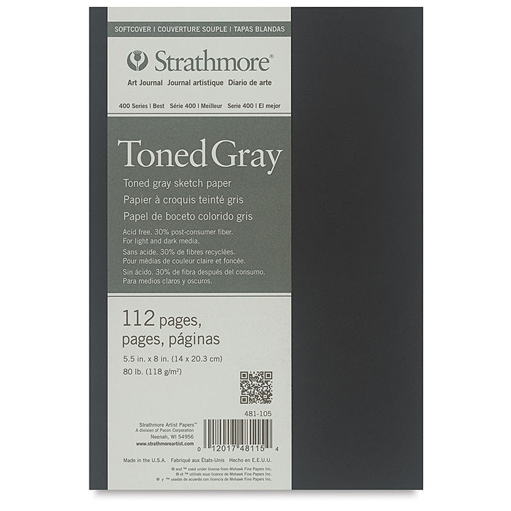 Art Journal Strathmore Тонирана хартия Gray меки корици — изображение 2