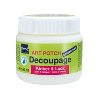 ART POTCH лак и лепило за декупаж полу мат 150 ml — изображение 1